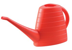 Set 2 Annaffiatoi Da Giardino 5 Litri – Plastica Robusta Rossa – Con Doccetta E Manico